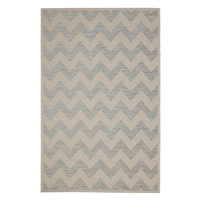 Dekoria Teppich Modern Chevron beige/ice blue 160x230 cm -  - Beiger und hellblauer Teppich mit Chevron-Muster.
