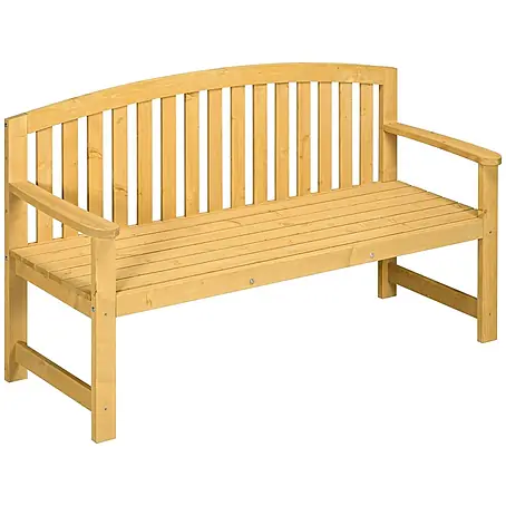 SONNENH Gartenbank 2-Sitzer 143 x 51 x 85 cm Orange aus Holz