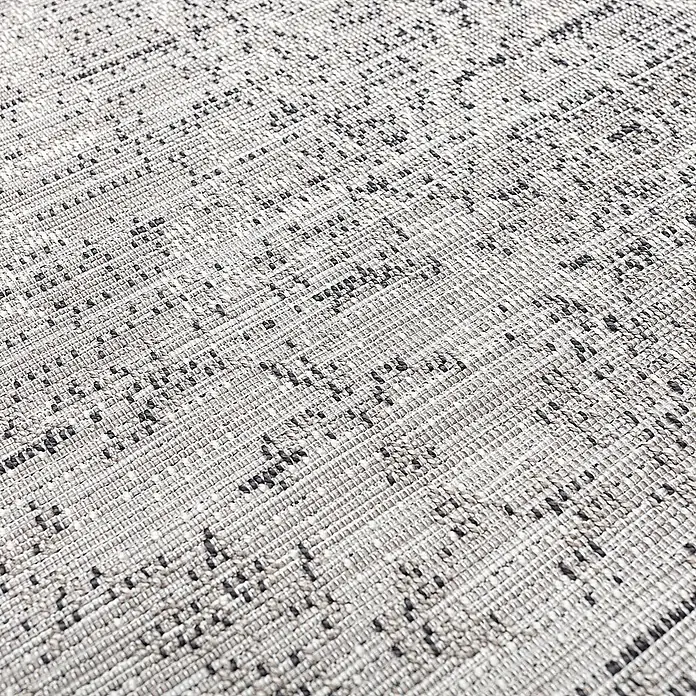 Dekoria Teppich Twed grey 120x170cm -  - Strukturierter hellgrauer und schwarzer Webteppich mit abstraktem Muster, geeignet für Innen- oder Außenbereiche.