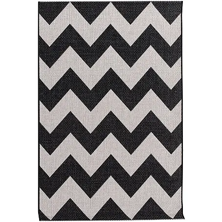 Dekoria Teppich Modern Chevron black/beige 160x230cm