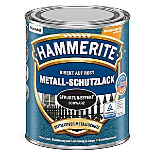 Hammerite Metall-Schutzlack Struktur-Effekt (Schwarz, 750 ml, Matt, Lösemittelhaltig)