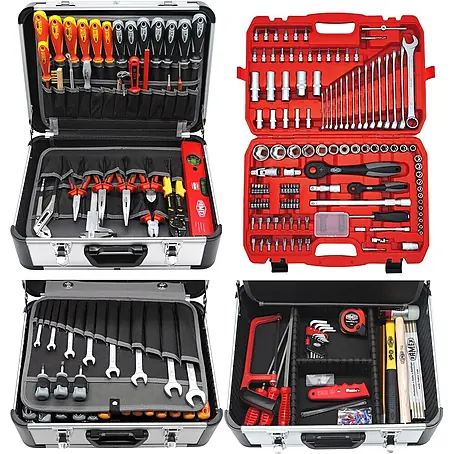 FAMEX 419-43 Werkzeugkoffer PRO bestückt mit Werkzeug 280-tlg.