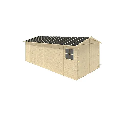 Autogarage aus Holz - 18.19m2 - 3.05x5.91m - 18mm