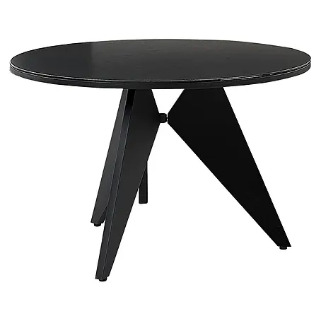 Runder Tisch OLMETTO in Schwarz - (W) 110 x (H) 74 x (L) 83 cm