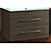 Camargue Stella Waschtischunterschrank (47 x 80 x 55 cm, 2 Schubkästen, Mit Beleuchtung, Eiche Maron)