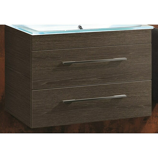 Camargue Stella Waschtischunterschrank  (79,4 x 48,8 x 55 cm, Eiche Maron)