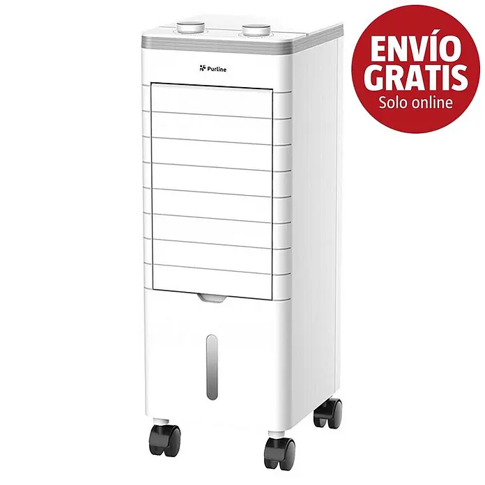 Purline Rafy Climatizador evaporativo 35 - Blanco, Altura: 59 cm - Climatizador evaporativo portátil blanco con rejillas, controles superiores y ruedas.