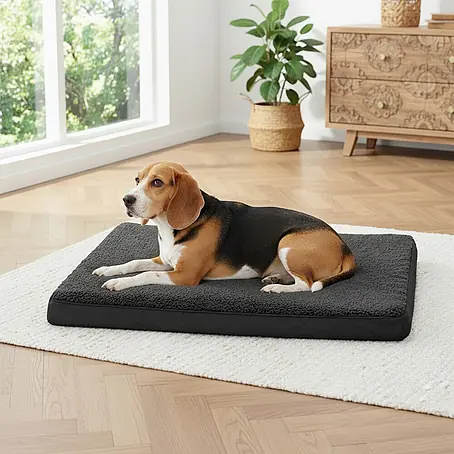 belviona Hundebett 91x69 cm, orthopädisch, Bezug waschbar, schwarz