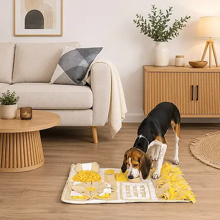 belviona Schnüffelmatte für Hunde, Futtersuche & Geruchstraining, 70x60 cm