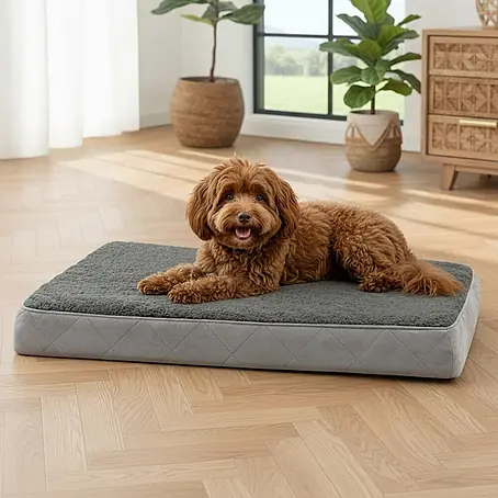 belviona Hundebett 76x51 cm, orthopädisch, Bezug waschbar, anthrazit