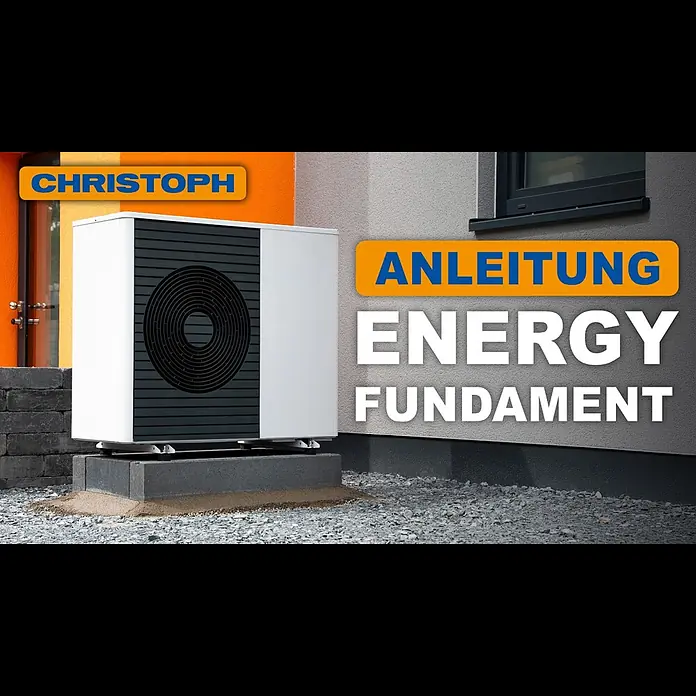 Christoph Fundamentstein Energy - 100 x 11 x 17 cm, Beton, Anthrazit - Energy-Fundament verlegen:  Perfekt fr Wrmepumpen