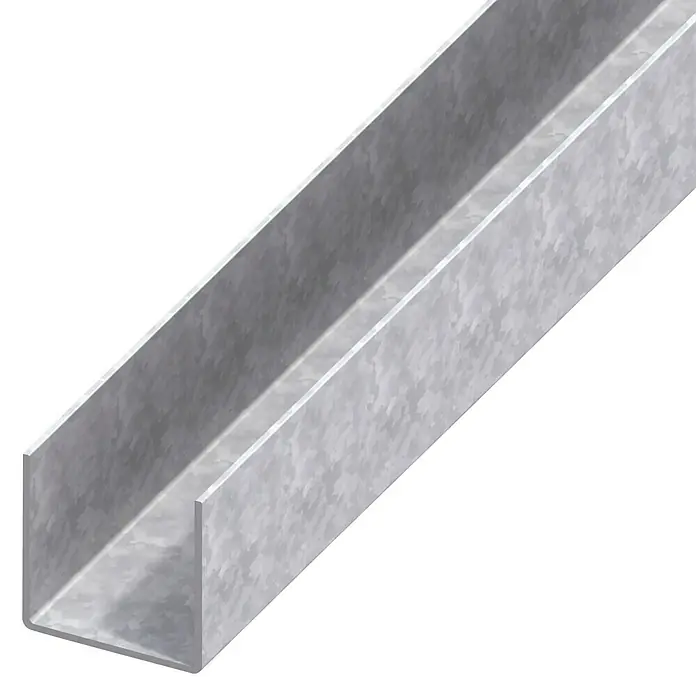 U-Profil - 1.000 x 35,5 x 35,5 mm, Stärke: 1,5 mm, Stahl, Silber - Ein verzinktes U-Profil aus Stahl, ideal für tragende Konstruktionen im Bauwesen und Maschinenbau. Das robuste U-Profil ist vielseitig einsetzbar.