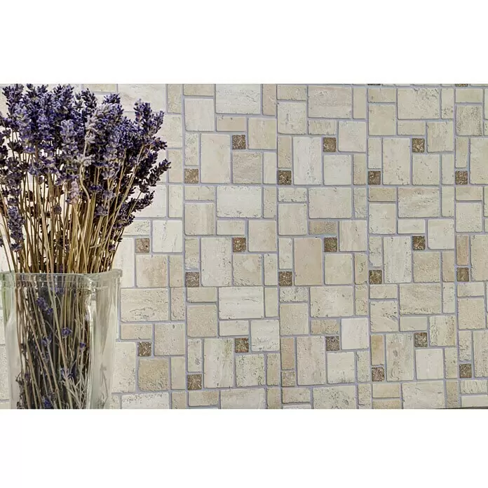Selbstklebemosaik Travertin SAM 4CM14 -  - Anwendungsbeispiel