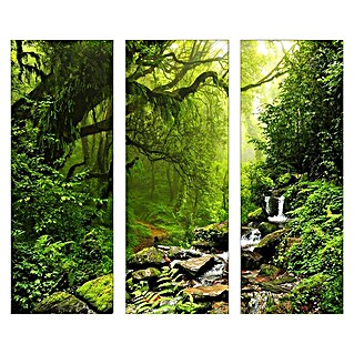 Glasbild (Fairy Tale Forest, B x H: 90 x 80 cm, 3 -tlg.)