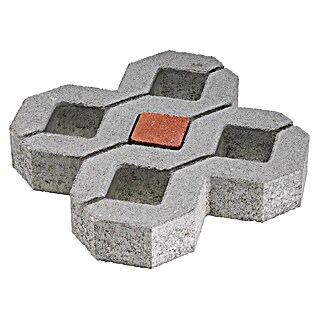 Seesteiner Rasengitterstein Markierungsstein (Rot, 8 x 8 x 8 cm, Beton)