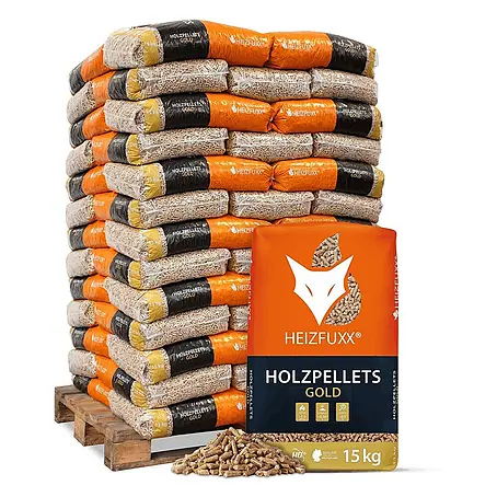 Gold HD ENplus A1 Holzpellets Nadelholz 15kg x 65 Sack 975kg Palette