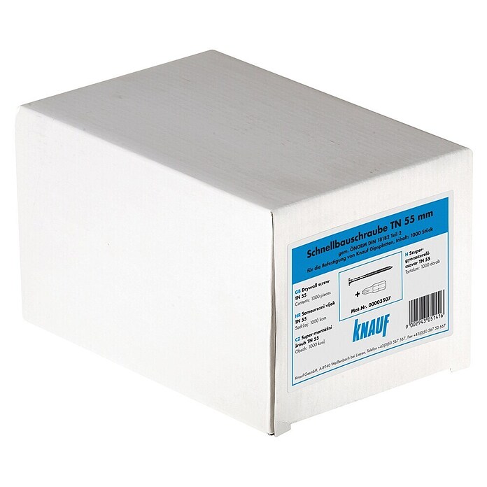 Knauf Schnellbauschraube (Durchmesser: 3,5 mm, Länge: 55 mm, 1.000 Stk.)