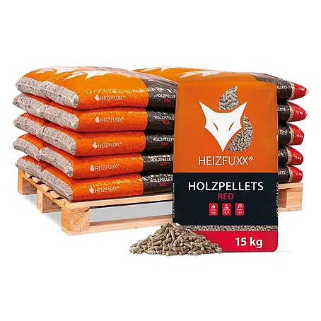 Red ENplus A1 Holzpellets Hartholz 15kg x 20 Sack 300kg Palette