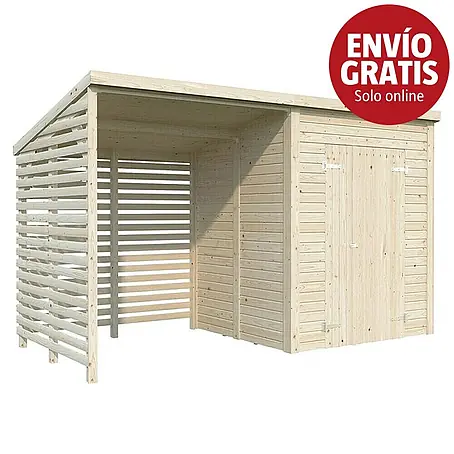 Palmako Caseta de jardín con leñero Leif