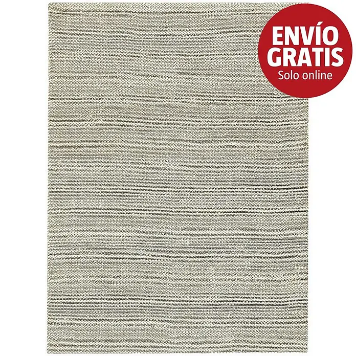 Alfombra de yute Málaga - Blanco/Natural, 350 x 250 cm, 100% yute - Alfombra tejida de color beige claro con un aspecto de fibra natural texturizada.