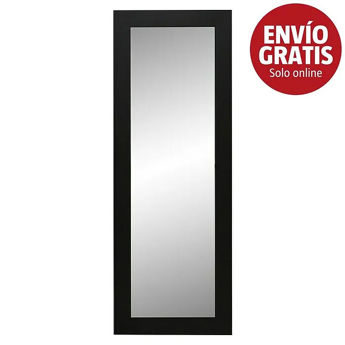 Espejo de pared 249 - 55 x 150 cm, Negro - Espejo rectangular alto con marco negro.
