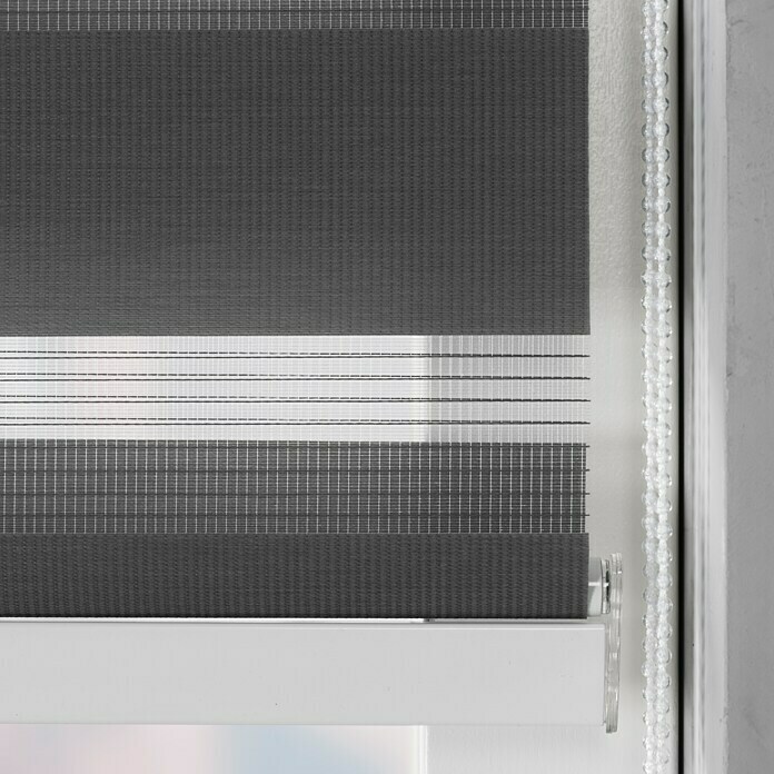 Expo Ambiente Doppelrollo mit Kassette (B x H: 90 x 220 cm, Grau)