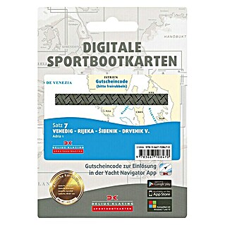 Digitale Sportbootkarte: Satz 7 - Adria 1; Venedig - Rijeka - Sibenik - Drvenik V.