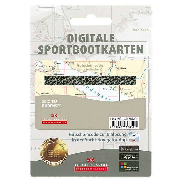 Digitale Sportbootkarte: Satz 10 - Bodensee Front View