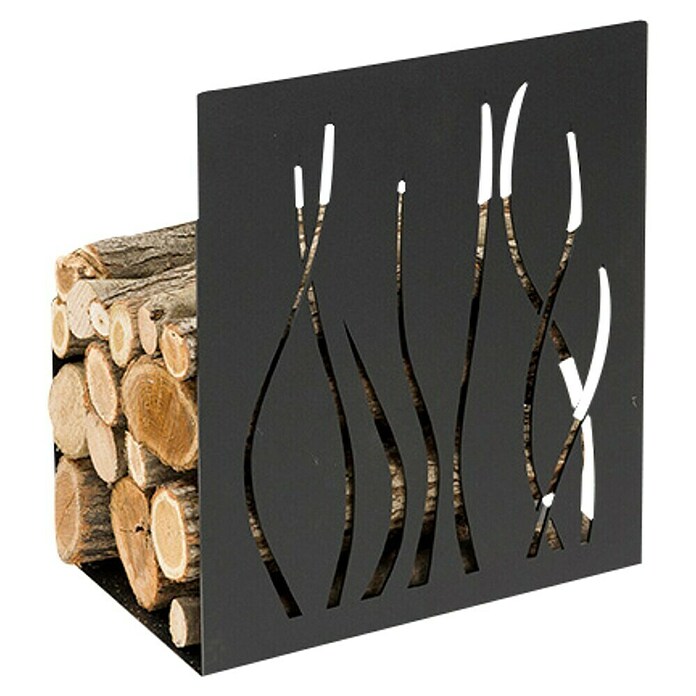 Holzkorb Fiamma S (37 x 24 x 32,5 cm, Stahlblech, Schwarz)