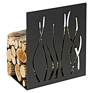 Holzkorb Fiamma S (37 x 24 x 32,5 cm, Stahl, Schwarz)
