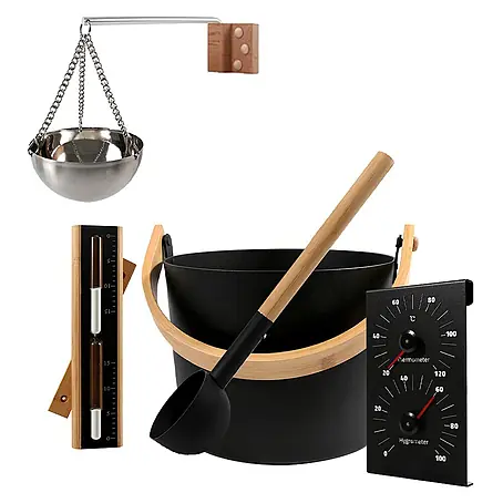 Home Deluxe Sauna-Zubehör LUVIA Matt Schwarz