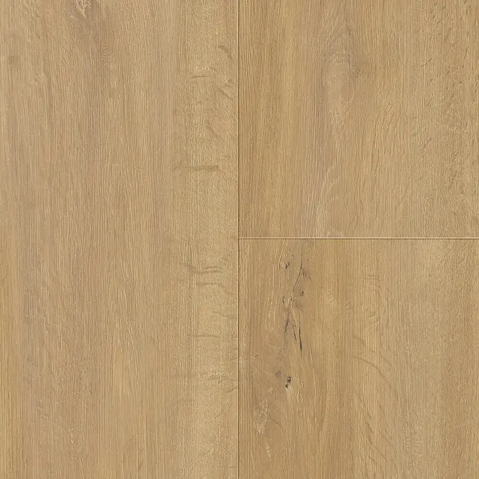 Living by Haro Hydrostar Designboden - Eiche Trient Natur, Landhausdiele, 1.282 x 235 x 6,5 mm - Nahaufnahme von vier Paneelen des Quick-Step Classic CLM1487 Eiche Natur geölt Laminatbodens mit feiner Holzmaserung.