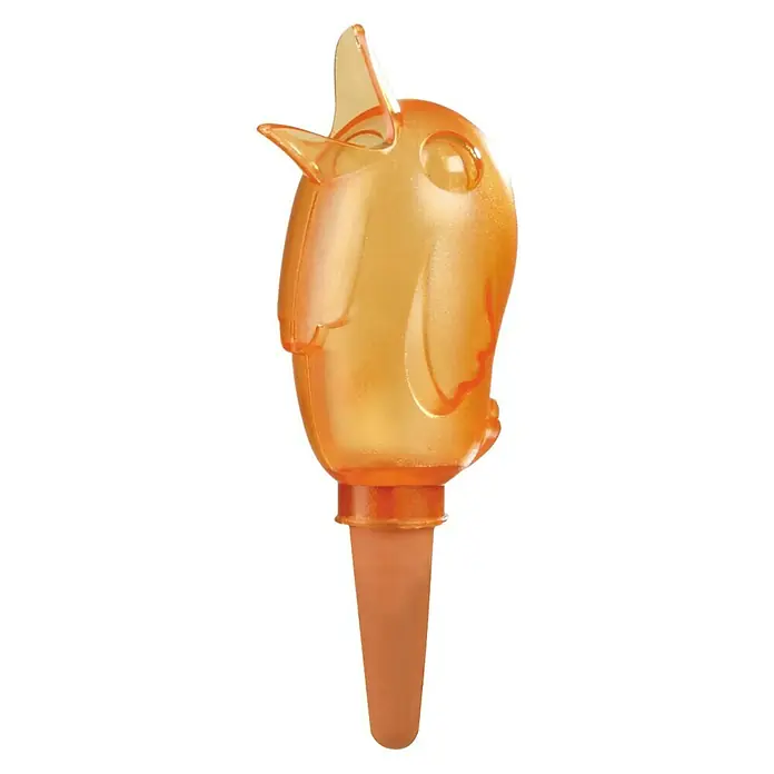 Scheurich Wasserspender Bördy S Indoor - 90 ml, Orange - Orangefarbener, vogelgeformter Bewässerungshelfer für Zimmerpflanzen, ideal für die Bewässerung während der Urlaubszeit.