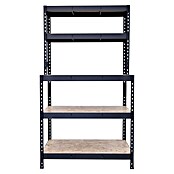 Schwerlastregal (H x B x T: 180 x 100 x 60 cm, Anzahl Böden: 5 Stk., Schwarz) | BAUHAUS