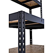 Schwerlastregal (H x B x T: 180 x 100 x 60 cm, Anzahl Böden: 5 Stk., Schwarz) | BAUHAUS