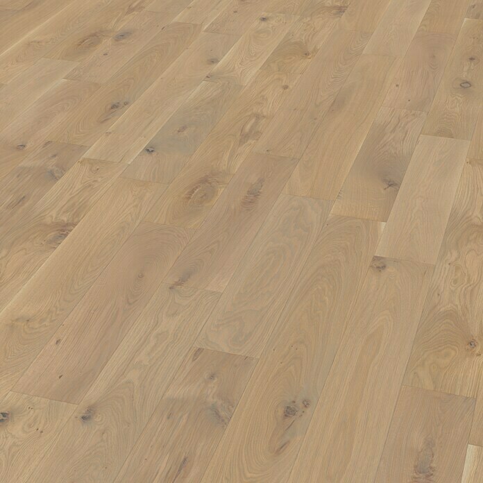 Loevi Massivholzdielen Eiche Grau geölt (1.800 x 140 x 15 mm, Landhausdiele)