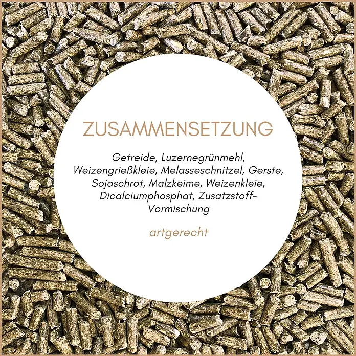 Supravit Hasenfutter - Alleinfutter für Hasen & Kaninchen 2,5kg -  - Braune Futterpellets mit deutscher Zusammensetzungsliste und „artgerecht“ Text.