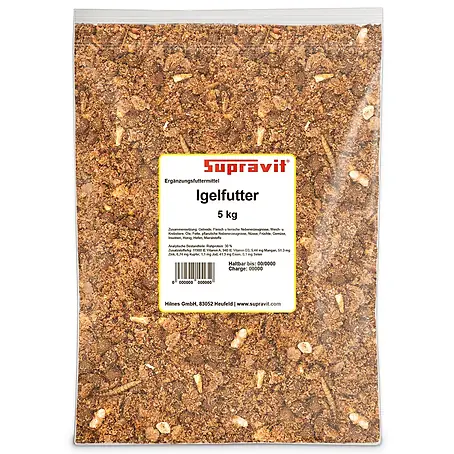 Supravit Igelfutter mit Insekten 5kg - Alleinfutter für Igel