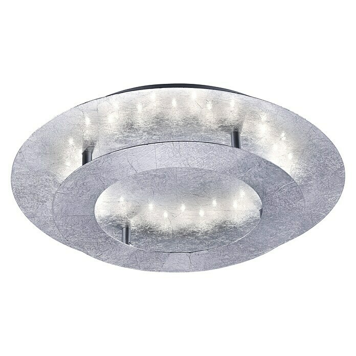 Paul Neuhaus Nevis LED-Deckenleuchte (1-flammig, 18 W, Warmweiß, Silber, Durchmesser: 40 cm)