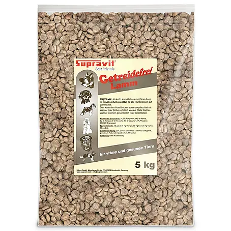 Supravit Hundetrockenfutter Lamm und Kartoffeln 5kg für Hunde
