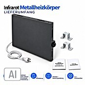 Admiral Infrarot-Metallheizkörper (60 x 60 cm, Drehregler, 365 W, Anthrazit)