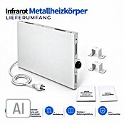 Admiral Infrarot-Metallheizkörper (60 x 60 cm, Drehregler, 365 W, Weiß)