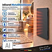 Admiral Infrarot-Metallheizkörper (90 x 60 cm, 780 W, Anthrazit) | BAUHAUS
