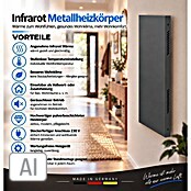 Admiral Infrarot-Metallheizkörper (90 x 60 cm, 780 W, Anthrazit) | BAUHAUS