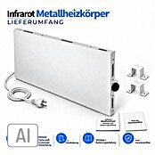 Admiral Infrarot-Metallheizkörper (120 x 60 cm, Drehregler, 1.100 W, Weiß)