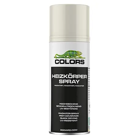 COLORS Heizkörperspray Sprühlack 400ml RAL9001 Cremeweiss Hochglanz