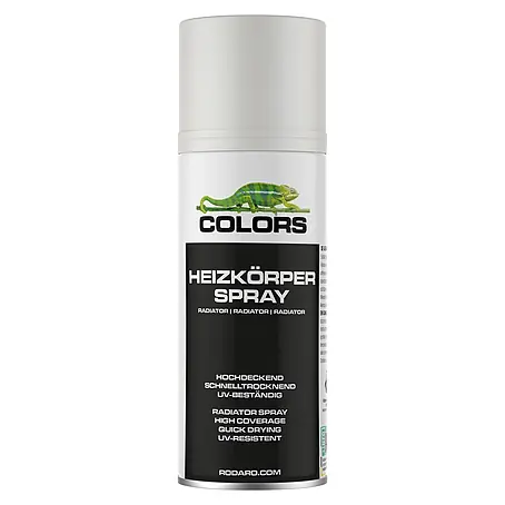 COLORS Heizkörperspray Sprühlack 400ml RAL9010 Reinweiss Seidenglanz