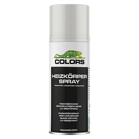 COLORS Heizkörperspray Sprühlack 400ml RAL9010 Reinweiss Hochglanz