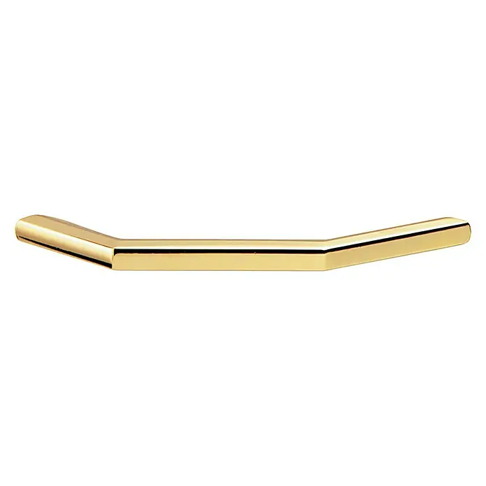 Häfele Tirador para muebles - Tipo de tirador del mueble: Estribo, Distancia entre orificios: 96 mm, An x L: 23 x 124 mm - Elegante toallero dorado para el baño. El diseño minimalista ofrece una forma elegante de colgar y secar las toallas fácilmente.