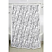 Venus Douchegordijn, textiel (180 x 200 cm, Zwart/Wit)